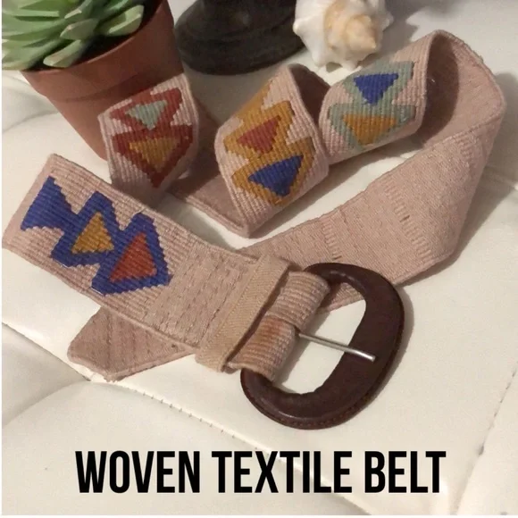 Vintage | Accessories | Vintage Woven Belt With Leather  display picture 2